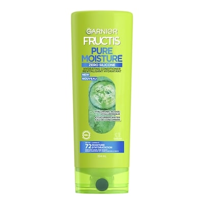 Garnier Fructis Pure Moisture Revitalisant Hydratant pour Cuir Chevelu et Cheveux Secs, jusqu'à 72H d'Hydratation, avec Acide Hyaluronique et Eau de Concombre 334 ml, 1,49 $/100ml