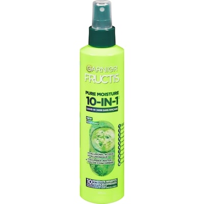 Garnier Fructis Pure Moisture 10-In-1 Leave-In Hyaluronic Acid + Cucumber Water For Dry Hair And Scalp 239 ml, $3.13/100ml
