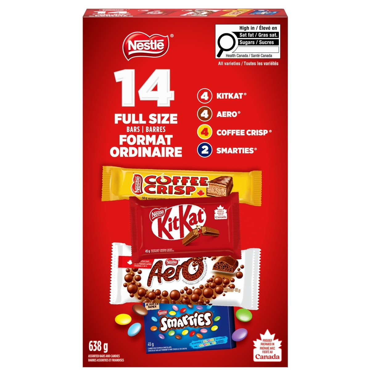 Nestlé Full Size KITKAT, AERO, COFFEE CRISP & SMARTIES