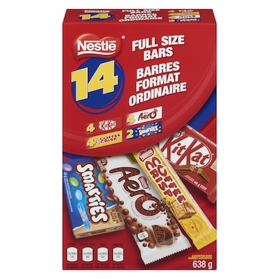 Nestlé Chocolate Assorted Full-Sized Bars 638 g, $2.82/100g