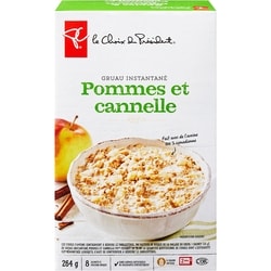 le Choix du Président Gruau instantané pommes et cannelle 264 g, 1,06 $/100g