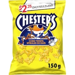 Chester's Corn Twists Snacks 150 g, $1.50/100g
