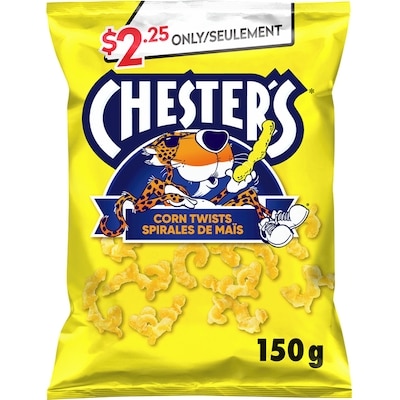 Chester’s Spirales de Maïs Grignotines 150 g, 1,50 $/100g