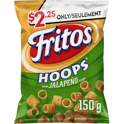 Fritos Hoops Jalapeño Flavour Corn Chips 150 g, $1.50/100g