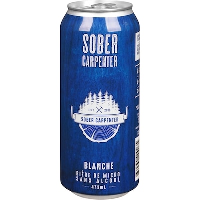 Sober Carpenter Bière de micro sans alcool blanche 473 ml, 0,80 $/100ml