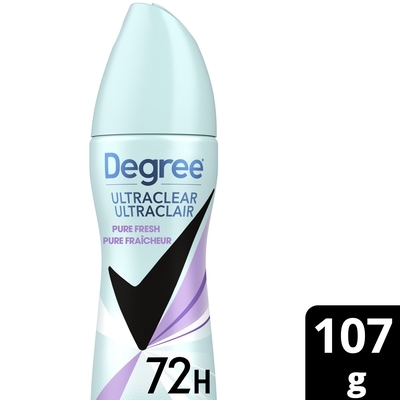 Degree UltraClear Black + White Antisudorifique Vaporisateur à Sec Pure Fraîcheur 107 g, 7,47 $/100g