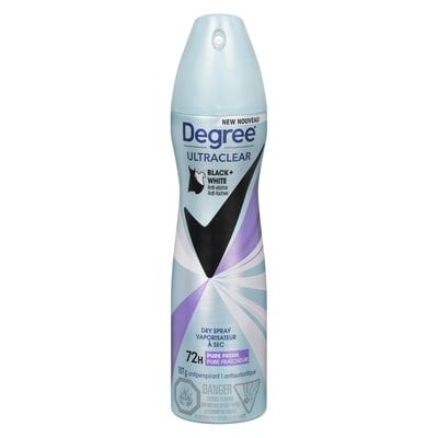 Degree UltraClear Antisudorifique en Vaporisateur, Pure Fraîcheur 107 g, 7,47 $/100g