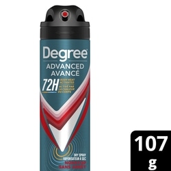 Degree Déodorant anti-transpirant spray protection 72 h avec MotionSense 107 g, 6,81 $/100g