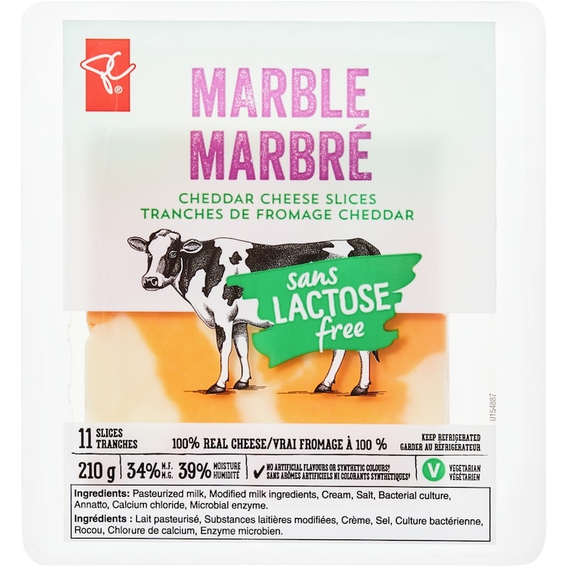 Lactose Free Marble Cheddar Cheese Slices