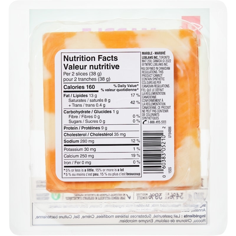 Lactose Free Marble Cheddar Cheese Slices