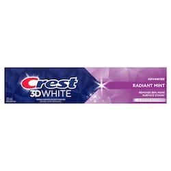 Crest 3D White Advanced Teeth Whitening Toothpaste, Radiant Mint 135 ml, $4.44/100ml