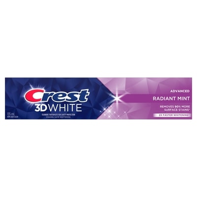 Crest 3D White Toothpaste, Radiant Mint 135 ml, $7.40/100ml