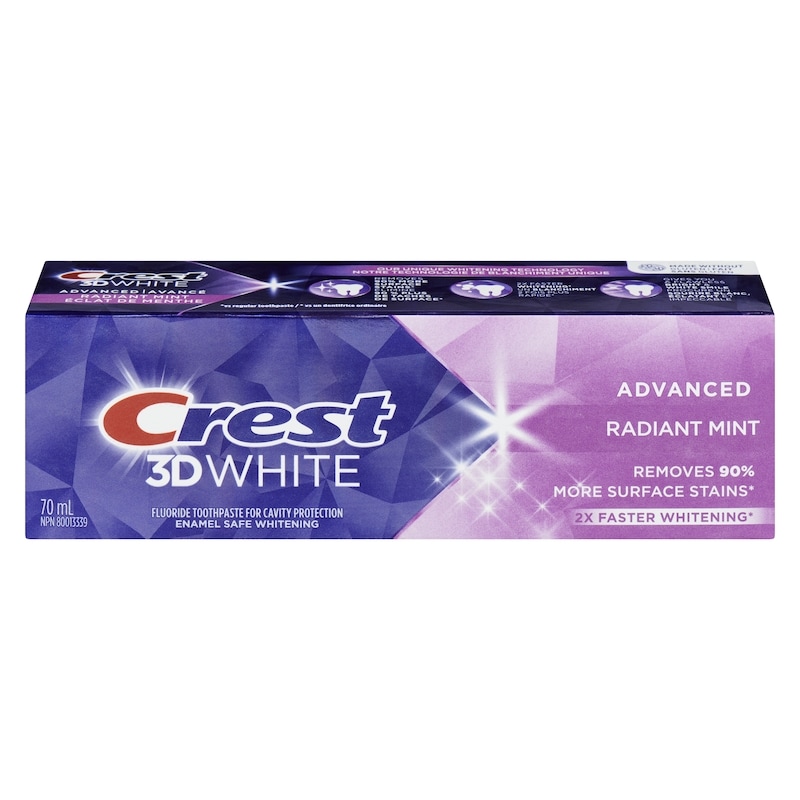3D Whitening Toothpaste, Advanced Radiant Mint, 2X Faster Whitening