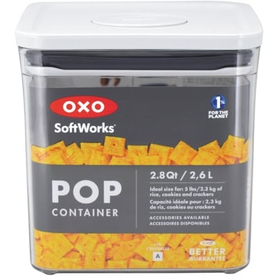 Oxo Grand contenant carré court POP 2.0 Softworks 1 ea, 20,00 $/1ch