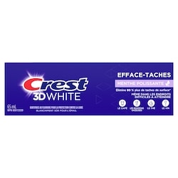 Crest Dentifrice blanchissant crest 3d white efface-taches, menthe polissante 65 ml, 5,38 $/100ml