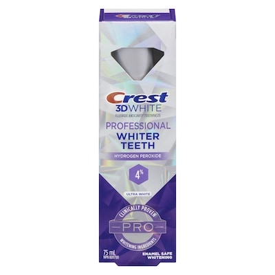 Crest 3D White Professional Teeth Whitener, 4% Hydrogen Peroxide 75 ml, $10.00/100ml