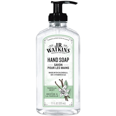 J.R. Watkins Hand soap vanilla mint 325 ml, $1.69/100ml
