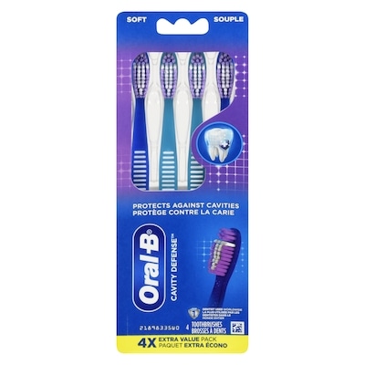 Oral-B Brosse à dents souple Cavity Defense paquet de 4 4 ea, 1,50 $/1ch