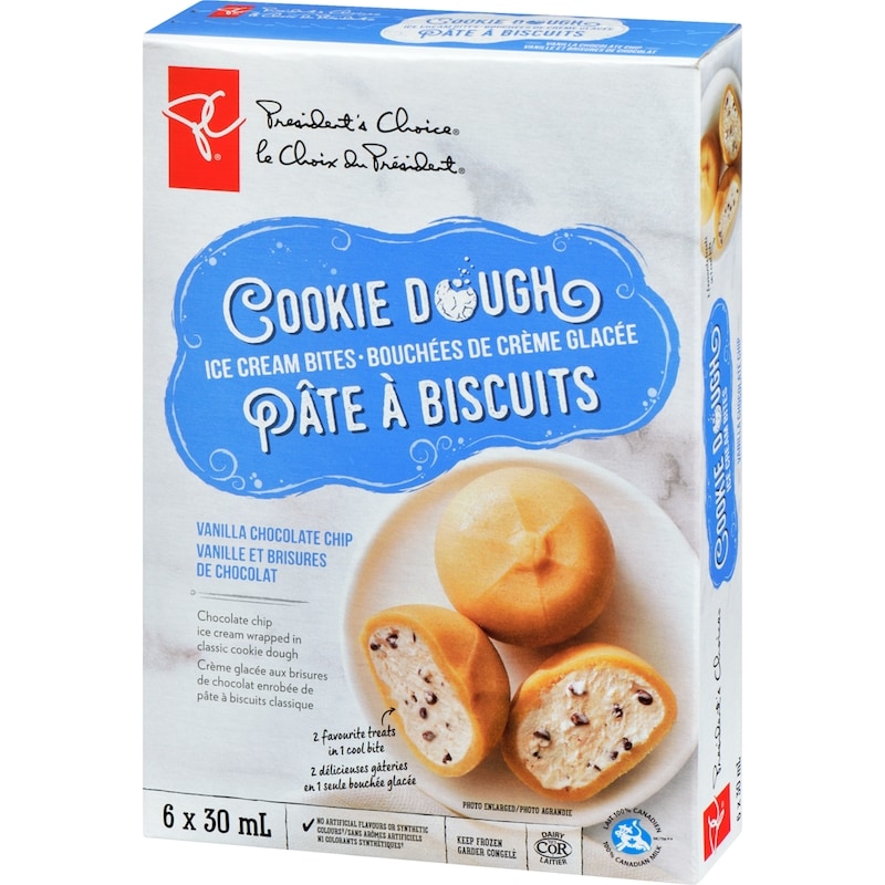 Cookie Dough Vanilla Chocolate Chip Ice Cream Bites