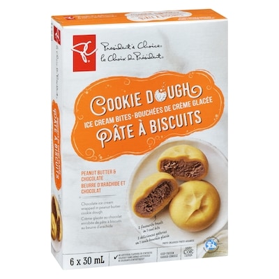 Peanut Butter & Chocolate Cookie Dough Ice Cream Bites
