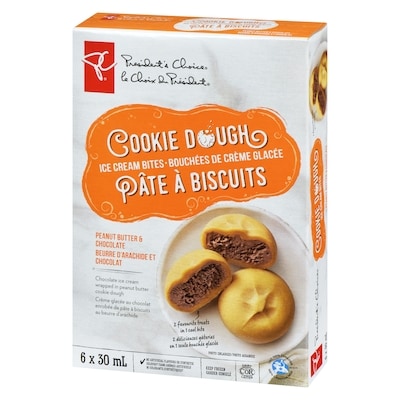 Peanut Butter & Chocolate Cookie Dough Ice Cream Bites