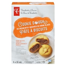 le Choix du Président Bouchées de crème glacée, pâte à biscuits au beurre d'arachide et chocolat 180 ml, 3,33 $/100ml