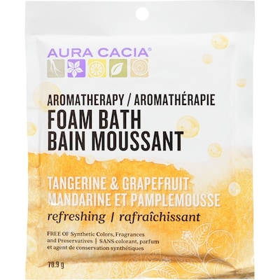 Aura Cacia Aromatherapy Foam Bath Tangerine & Grapefruit Refreshing 70.9 g, $8.45/100g