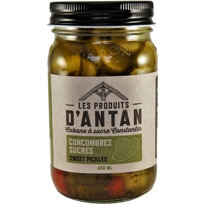 Les Produits D'Antan Concombres sucrés 450 ml, 1,78 $/100ml