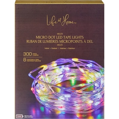 Life at Home Micro Dot LED Tape Lights 300 Count - Multicolour  1 ea, $29.00/1ea