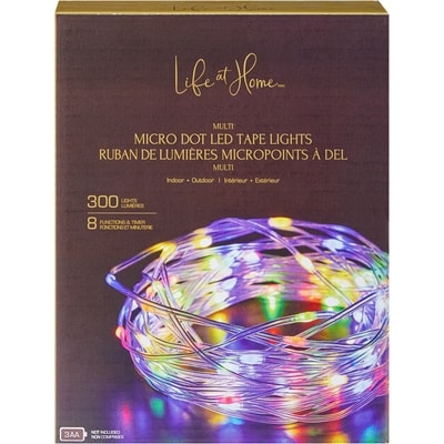 Life at Home Ruban de 300 lumières micropoints à DEL – multicolore  1 ea, 29,00 $/1ch