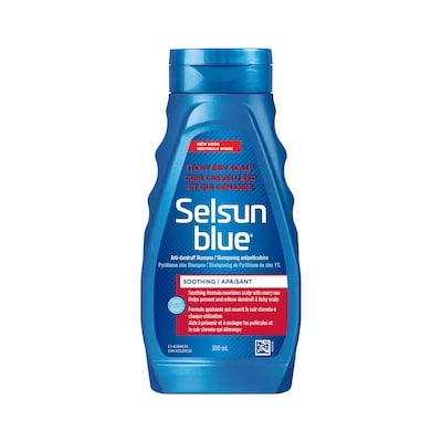 Selsun Blue Shampooing antipelliculaire pour cuir chevelu sec et qui démange, pyrithione de zinc 300 ml, 3,50 $/100ml