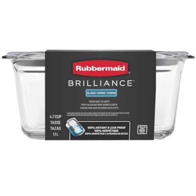 Rubbermaid Conteneur de conservation des aliments Brilliance 1 ea, 20,00 $/1ch