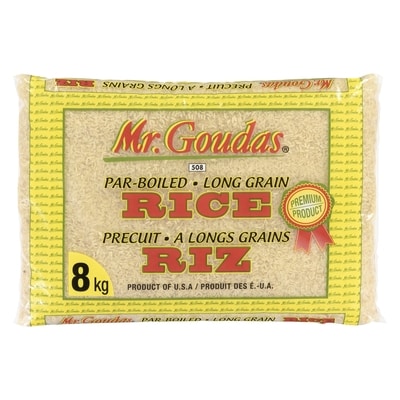 Mr Goudas Rice Par-Boiled Long Grain 8 kg, $0.26/100g