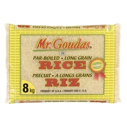Mr Goudas Riz precuit a longs grains 8 kg, 0,26 $/100g