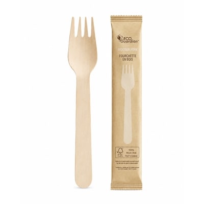null Wooden Fork, Natural, Individually Wrapped (600 count) 100 ea, $0.12/1ea