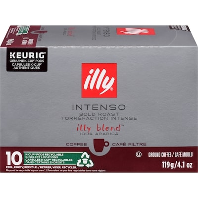 Illy Intenso Ground Coffee Bold Roast 119 g, $11.76/100g