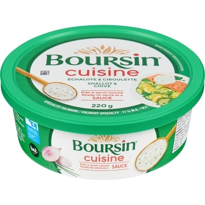 Boursin Cuisine Shallot & Chive 12 % M.F. 220 g, $3.40/100g