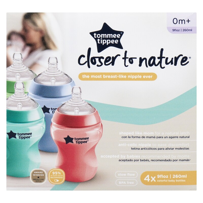 Closer To Nature Colorful Baby Bottles 260 Ml 0 M+