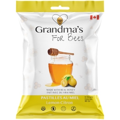 Grandma's For Bees Honey Drops Lemon 80 g, $6.24/100g