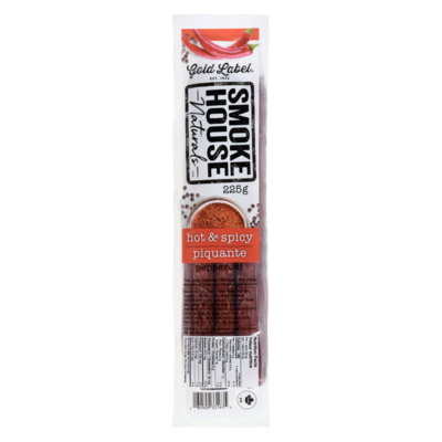 Gold Label Smoke House Naturally Smoked Pepperoni Hot & Spicy 225 g, $3.11/100g