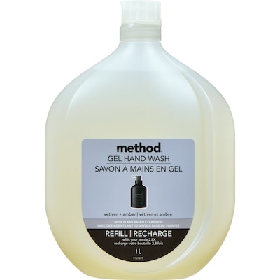 Method Gel Hand Soap Vetiver + Amber Refill 1 l, $1.10/100ml
