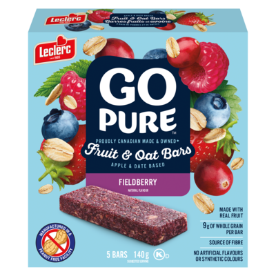 Leclerc Go Pure Fruit & Oat Bars Fieldberry 140 g, $2.71/100g