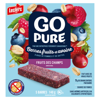 Go Pure barres fruits et avoine fruits des champs