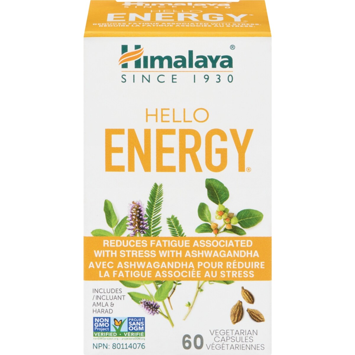 Himalaya Herbals Hello energy capsules végétariennes 60 ea, 0,50 $/1ch