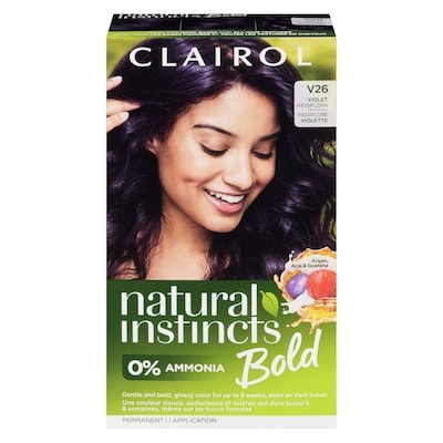 Clairol Natural Instincts Bold, V26 Violet Passifora, permanent hair dye with 0% ammonia 1 ea, $12.99/1ea