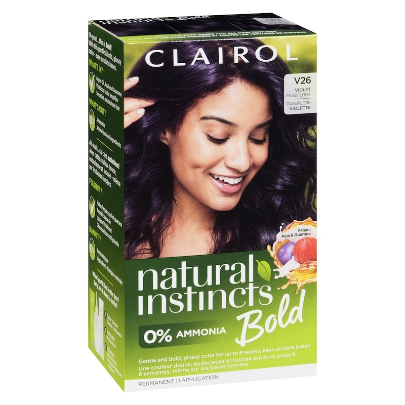 Natural Instincts Bold, V26 Violet Passifora, permanent hair dye with 0% ammonia
