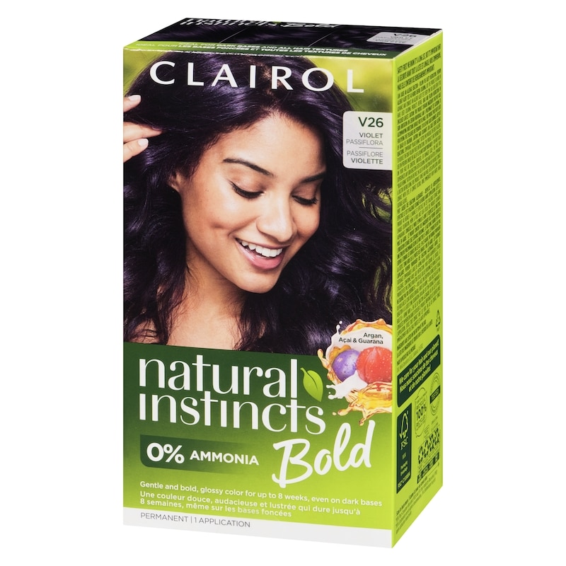 Natural Instincts Bold, V26 Violet Passifora, permanent hair dye with 0% ammonia