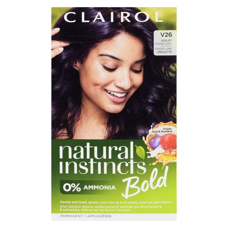 Natural Instincts Bold, V26 Violet Passifora, permanent hair dye with 0% ammonia
