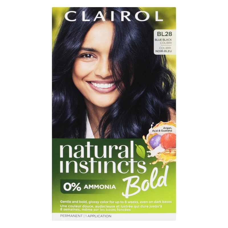 Natural Instincts Bold, BL28 Blue Black Colibri, permanent hair dye with 0% ammonia