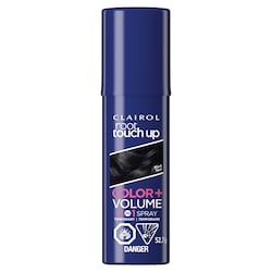 Root Touch-Up Black, Temporary Spray 2in1: 100% gray coverage and volume boost
